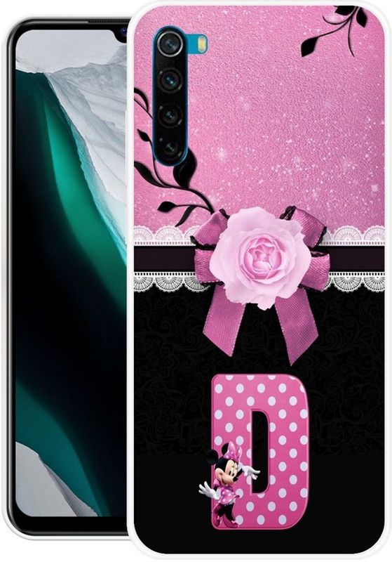 BLUEBUG Back Cover for Redmi Note 8, Redmi Note 8t  (Black, Pink, Grip Case, Silicon, Pack of: 1)