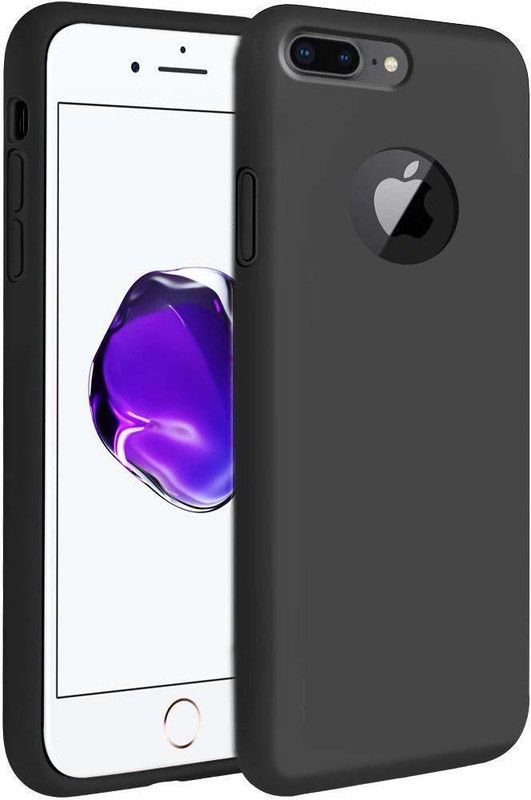 Vaku Luxos Back Cover for Apple iPhone 7 Plus Liquid Silicon Velvet-Touch Silk Finish Case  (Black, Shock Proof, Pack of: 1)