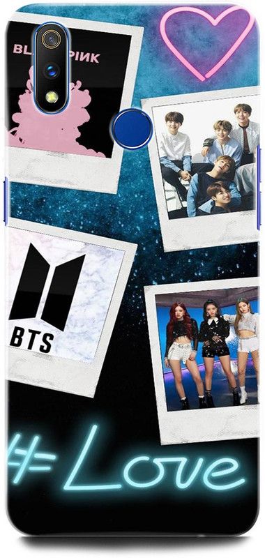 ORBIQE Back Cover for Realme 3 RMX1825 BTS, BLACKPINK, SINGER, DANCE, MUSIC, BTS BLACKPINK, LOVE  (Multicolor, Hard Case, Pack of: 1)