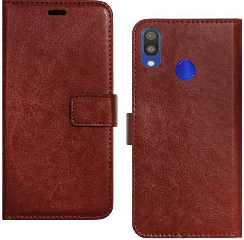 AmericHome Flip Cover for Vivo V9 Youth ,Vivo V9, model no. 1723, 1727, 1726  (Brown, Grip Case, Pack of: 1)