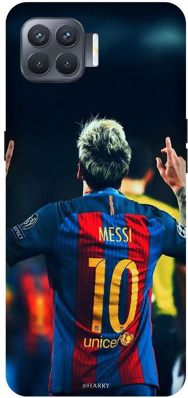 UMPRINT Back Cover for Oppo F17 Pro/CPH2119 Messi, Football Player Printed Back Cover  (Multicolor, Hard Case, Pack of: 1)