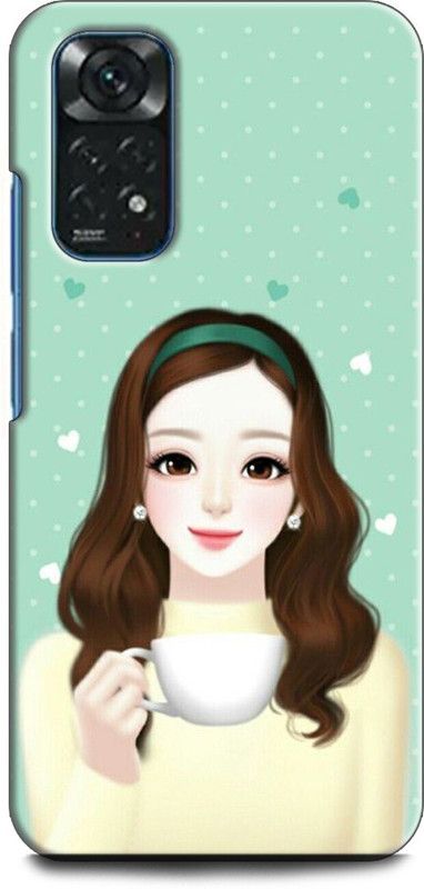 WallCraft Back Cover for Redmi Note 11, 2201117TI GIRL, ANIME, PINK, LOVELY GIRL, CARTOON, CUTE GIRL, DOLL  (Multicolor, Dual Protection, Pack of: 1)