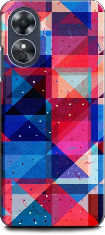 WallCraft Back Cover for OPPO A17, CPH2477 PLAID, T-SHIRT, COLORFUL, TEXTURE, ABSTRACT ART  (Multicolor, Dual Protection, Pack of: 1)
