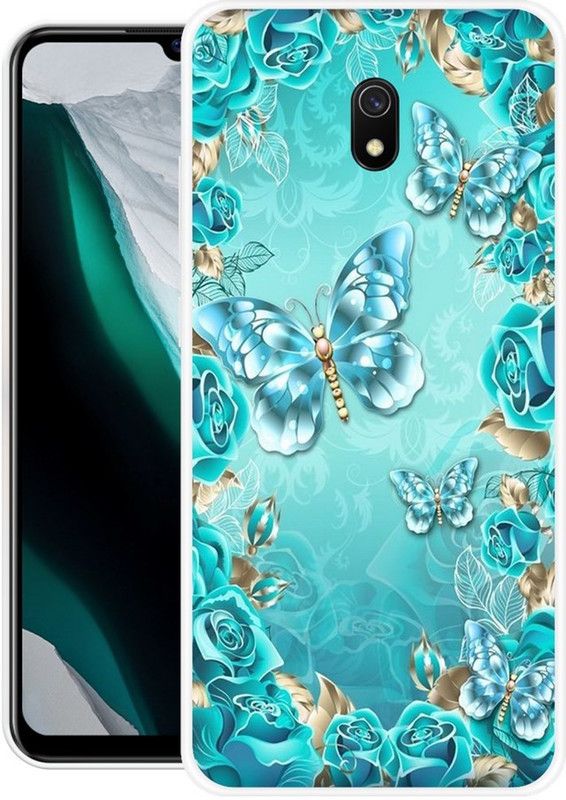 BLUEBUG Back Cover for Redmi 8A  (Green, Grip Case, Silicon, Pack of: 1)