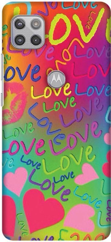 PNBEE Back Cover for Motorola Moto G 5G - LOVE Print  (Multicolor, Hard Case, Pack of: 1)