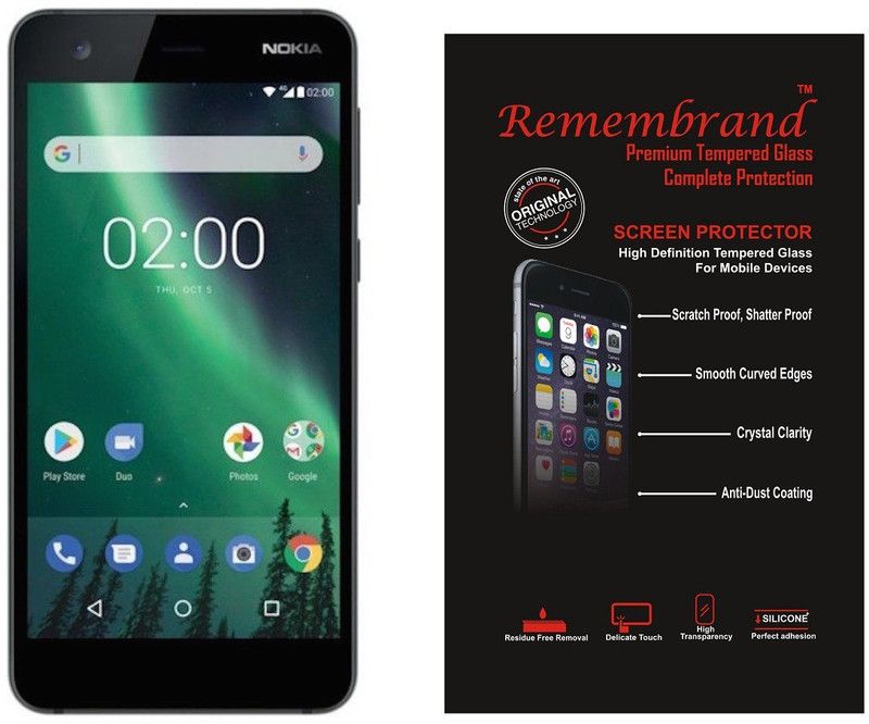 Remembrand Tempered Glass Guard for Nokia 2  (Pack of 1)
