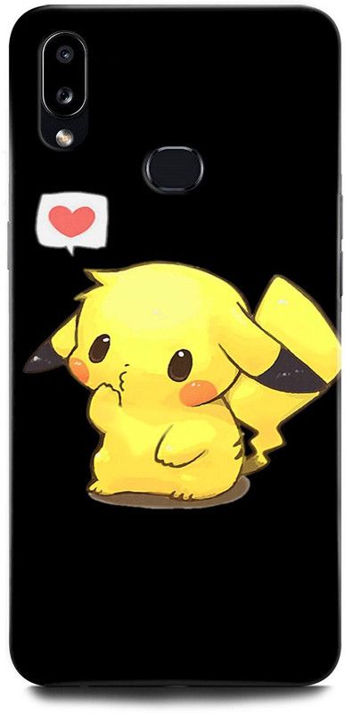 ORBIQE Back Cover for Samsung Galaxy A10s/ PIKACHU, POKEMON, GAME, CARTOON, PIKACHU LOVE  (Multicolor, Hard Case, Pack of: 1)
