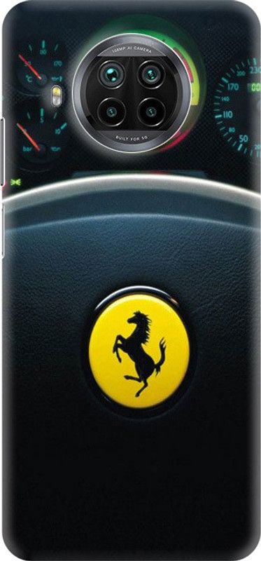 PNBEE Back Cover for Xiaomi Redmi Note 9 Pro 5G , M2007J17C - Ferrari Logo Print  (Multicolor, Hard Case, Pack of: 1)