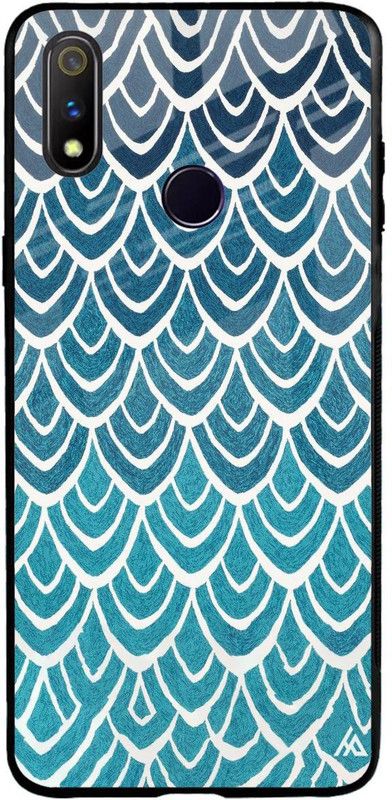 Hocopoco Back Cover for Realme 3 Pro  (Blue, White, Grip Case, Silicon, Pack of: 1)