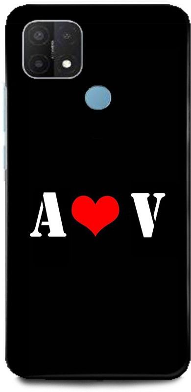 Afterglow Back Cover for Oppo A15 A V, A LOVES V, NAME, LETTER, ALPHABET, AV LOVE, HART  (Multicolor, Shock Proof, Pack of: 1)