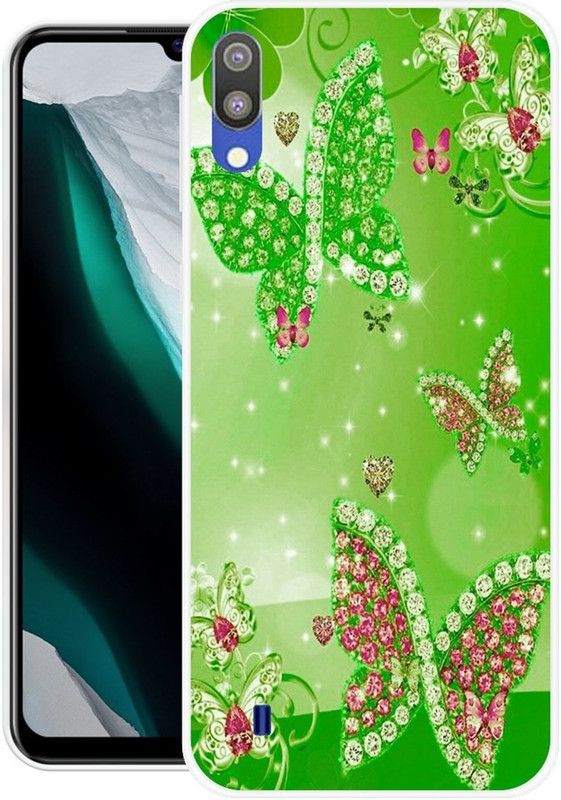 NEVYZAP Back Cover for Samsung Galaxy M10  (Green, Grip Case, Silicon, Pack of: 1)