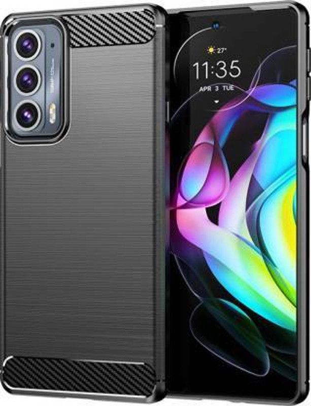 ROYALBASE Back Cover for Motorola Edge 20  (Black, Grip Case, Silicon, Pack of: 1)