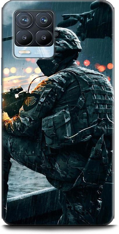 INDICRAFT Back Cover for Realme 8 Pro, RMX3081 ARMY, SOLDIER, BATTLEFIELD, SUPERHEROS, MILITARY  (Multicolor, Dual Protection, Pack of: 1)