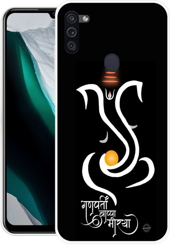 BLUEZAP Back Cover for Samsung Galaxy M11  (Black, White, Grip Case, Silicon, Pack of: 1)