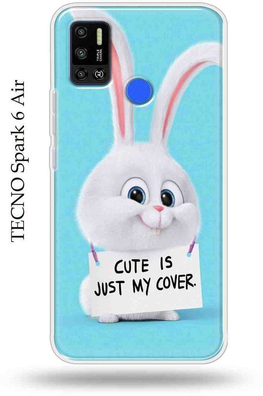 Jaipur Print Hub Back Cover for Tecno Spark 6 Air  (Blue, White, Anti-radiation, Silicon)