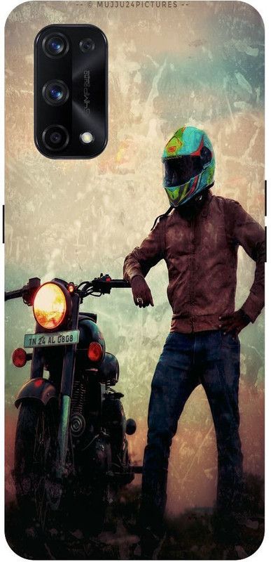 Bluvver Back Cover for Realme X7 Pro, RMX2121, Printed Royal Enfield Bike Back Cover  (Multicolor, Hard Case, Pack of: 1)