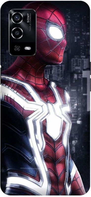 UMPRINT Back Cover for Oppo A55/CPH2325, Spiderman, Superheros Printed Back Cover  (Multicolor, Hard Case)