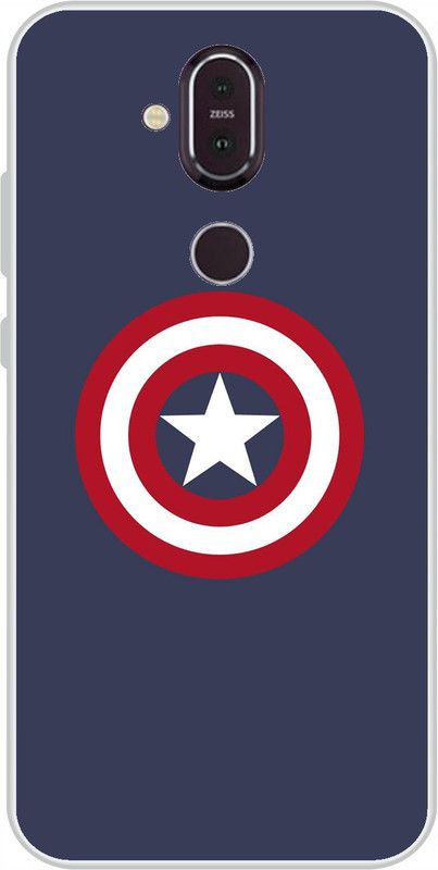 Wellcase Back Cover for Nokia 8.1  (Multicolor, Dual Protection, Silicon)