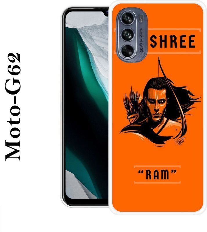 BAGRA Back Cover for Motorola Moto G62  (Orange, Silicon)