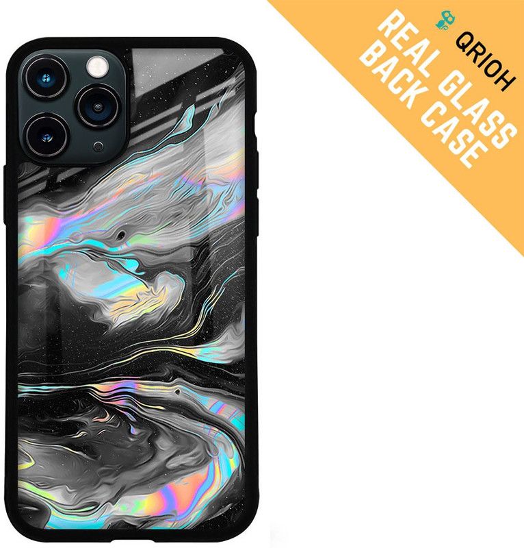 QRIOH Back Cover for Apple iPhone 11 Pro Max  (Multicolor, Shock Proof, Silicon, Pack of: 1)