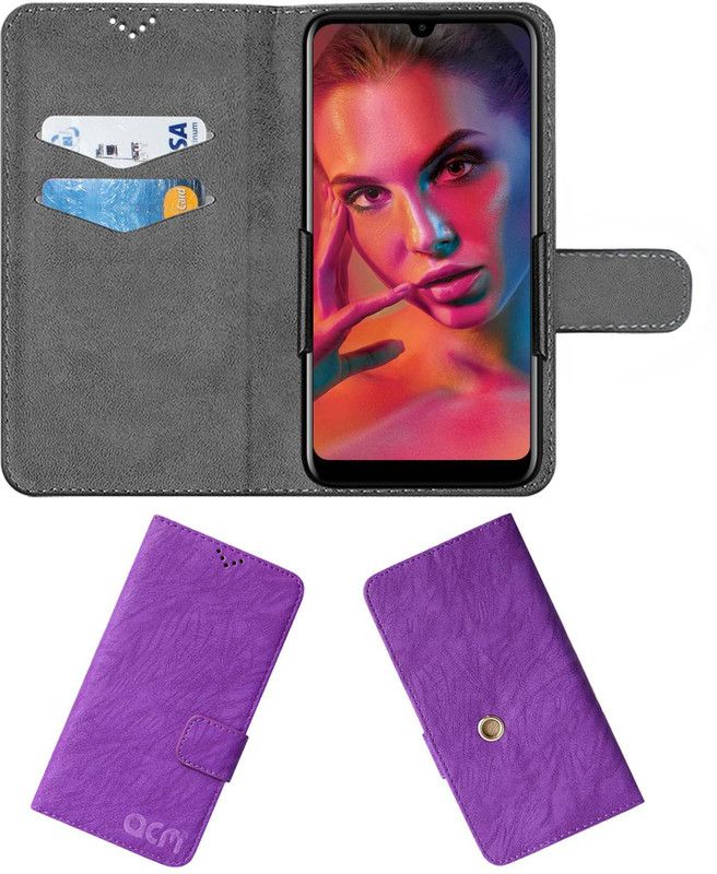 ACM Flip Cover for Gionee F10  (Purple, Cases with Holder, Pack of: 1)