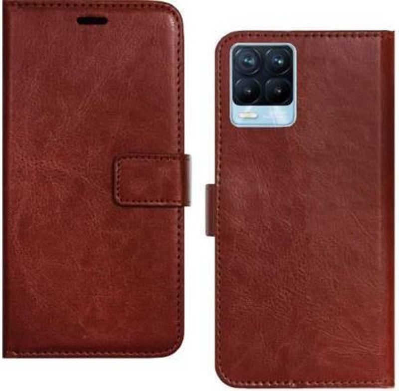 GROOZ Back Cover for Realme Narzo 30 5G  (Brown, Dual Protection, Pack of: 1)