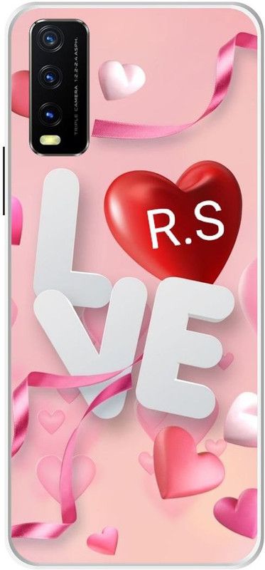 VS PRINT LINK Back Cover for VIVO Y20A \ V2052 \ Flower, Red Roses,Abstract,Texture,Colourful Love Couples,Printed  (Pink, Hard Case, Pack of: 1)