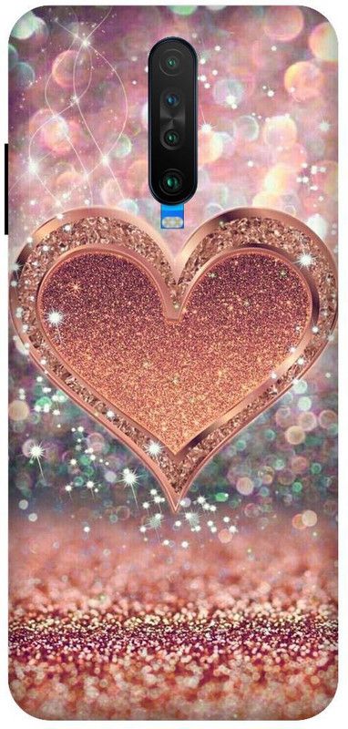 3D U PRINT Back Cover for POCO X2 ,MZB8746IN, MZB8743IN,MZB8744IN , LOVE, ABSTRACT, women,Texture,  (Yellow, Waterproof, Pack of: 1)