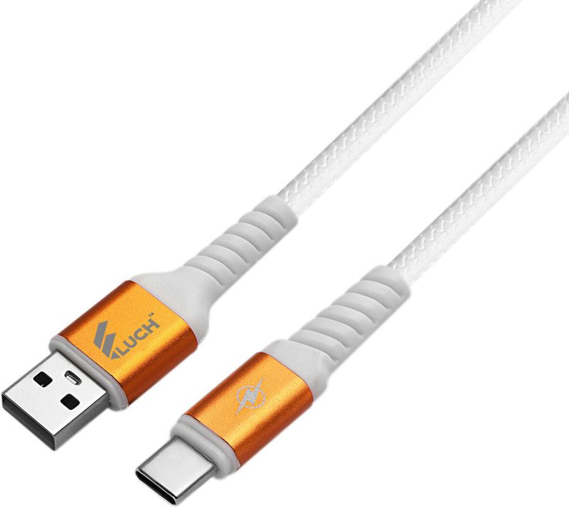 FLUCH USB Type C Cable 1 m FC001  (Compatible with Mobile, Tablet, Computer, Gaming Console, White, One Cable)