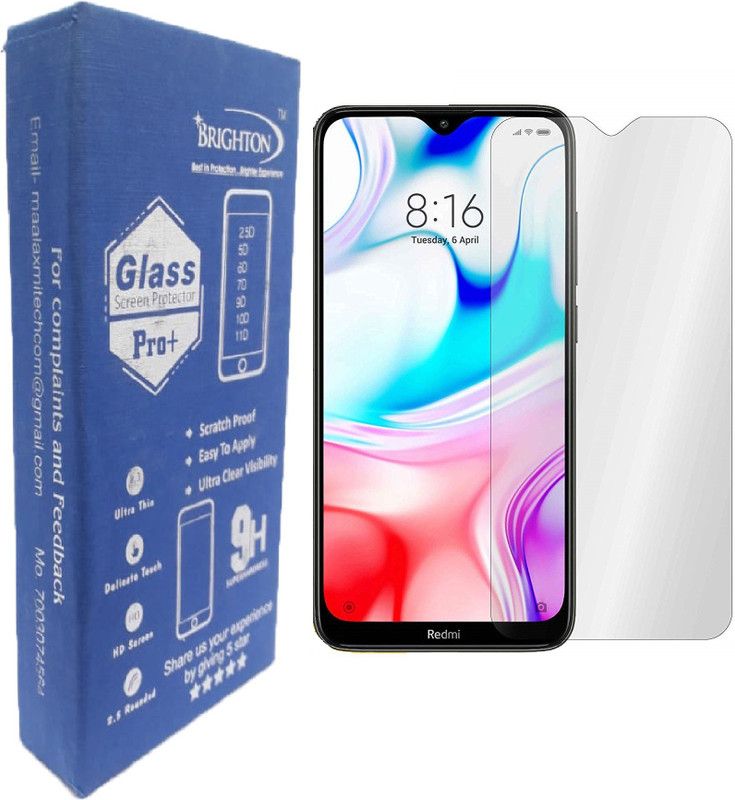 BRIGHTRON Tempered Glass Guard for Redmi 8  (Pack of 1)