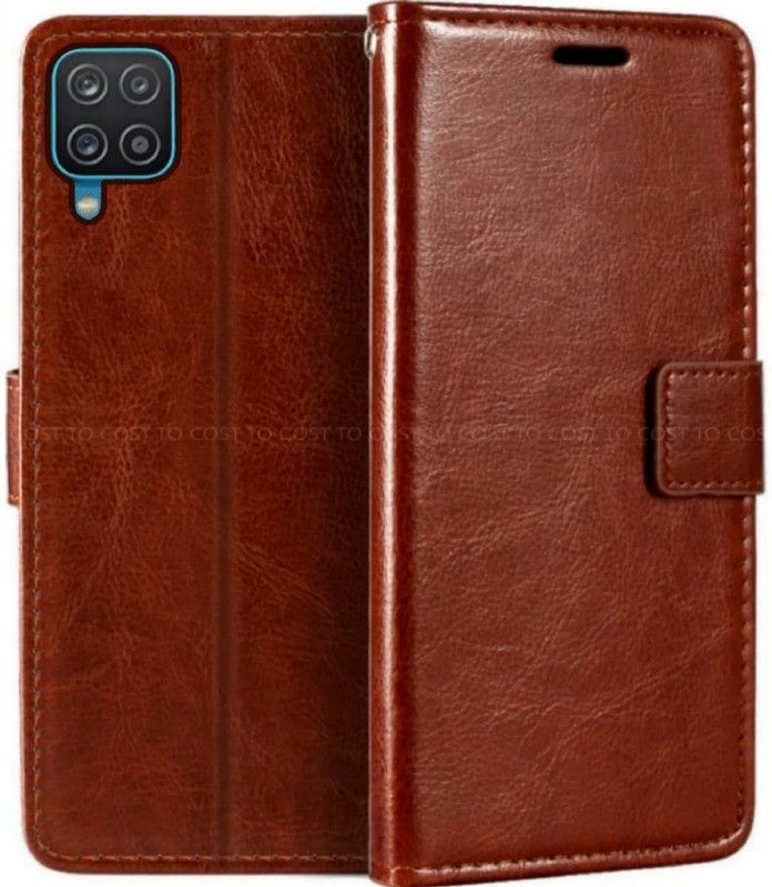 COST TO COST Flip Cover for Samsung Galaxy F62, Samsung F62 SM-E625F/DS, Brown Wallet Cover  (Brown, Black, Dual Protection)