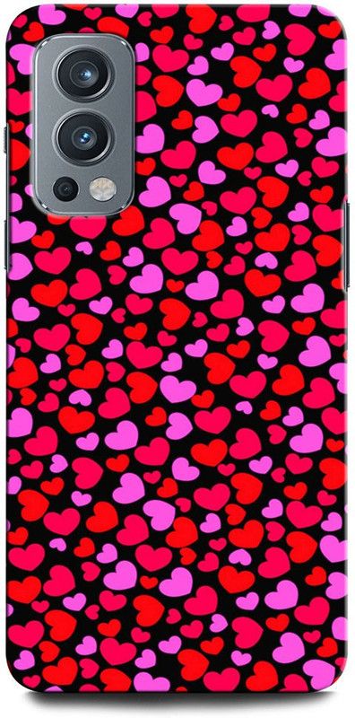 ORBIQE Back Cover for OnePlus Nord 2 5G RED HEART, LOVE, SWEET HEART, FUNNY, ROMANTIC  (Multicolor, Hard Case, Pack of: 1)