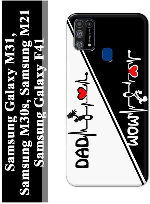 Majestic Back Cover for Samsung Galaxy M31, Samsung Galaxy M30s, Samsung Galaxy M21, Samsung Galaxy F41  (Black, White, Hard Case)