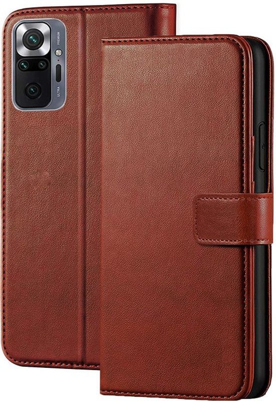 GROOZ Back Cover for Mi Redmi Note 10 Pro  (Brown, Dual Protection, Pack of: 1)