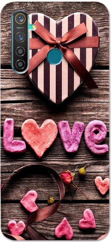 METOO Back Cover for Realme 5s, Text Love Design Back Cover Print : 14  (Multicolor, Dual Protection, Silicon, Pack of: 1)