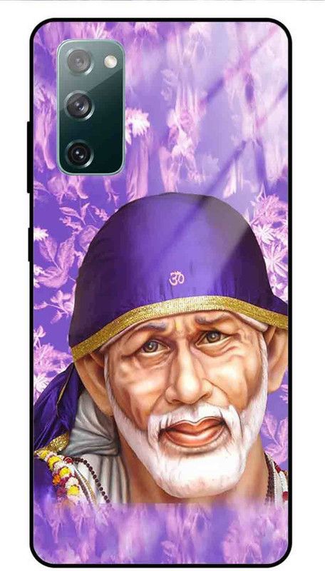 NDCOM Back Cover for Samsung Galaxy S20 FE 5G Sai Baba Print Printed Glass Case  (Multicolor, Grip Case, Pack of: 1)