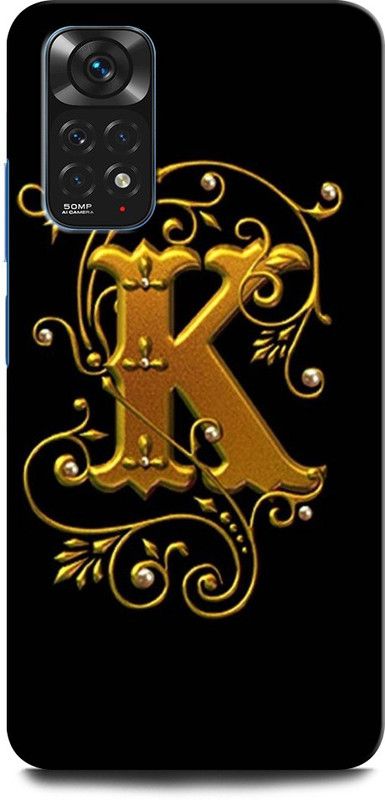 INTELLIZE Back Cover for Redmi Note 11 K, K LETTER, K ALPHABET, DESIGN  (Multicolor, Hard Case, Pack of: 1)
