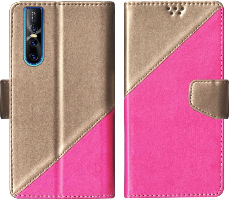 SBMS Flip Cover for Vivo V15 Pro Multicolor  (Pink, Shock Proof, Pack of: 1)
