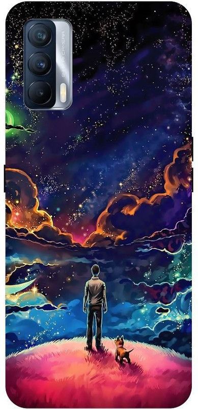 URCHIN Back Cover for Realme X7 Sky, Galaxy, Stars, Cool, blue, light, space  (Multicolor, Shock Proof, Pack of: 1)
