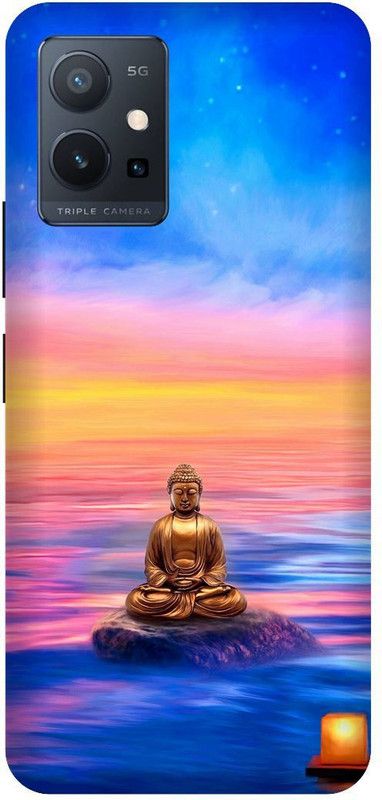 SAVETREE Back Cover for Vivo Y75 5G,V2117,LORD BUDHHA,GAUTAM BUDHA,SIDHARTH GAUTAM,BUDHA  (Blue, Dual Protection, Pack of: 1)