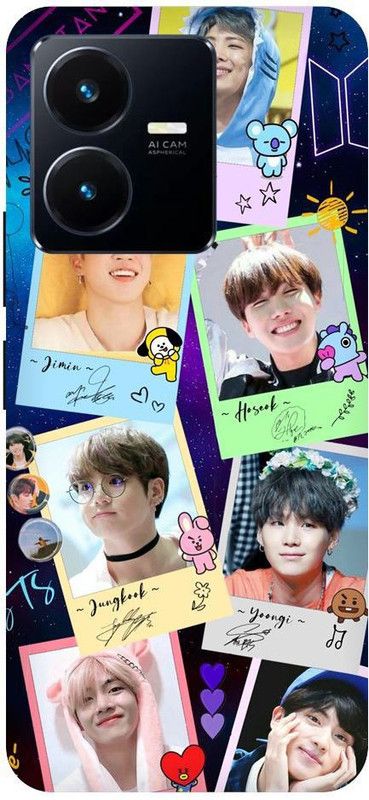 URCHIN Back Cover for Vivo Y22S BTS-BTS-Logo-BTS-Army-Bangtan-Kpop-256157  (Multicolor, Shock Proof, Pack of: 1)