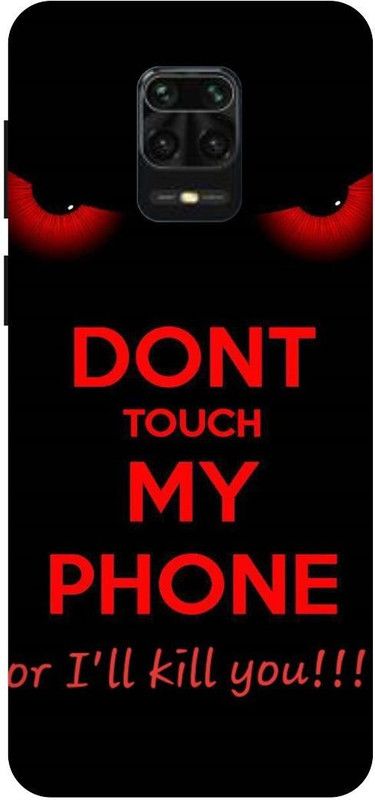 PICHKU Back Cover for REDMI-NOTE 9 PRO-M2003J6B2G-DON'T,TOUCH,MY,PHONE,DO,NOT,QUOTE,ATTITUDE,FUNKY,FUNNY,BOYS,GIRLS  (Red, Hard Case, Pack of: 1)