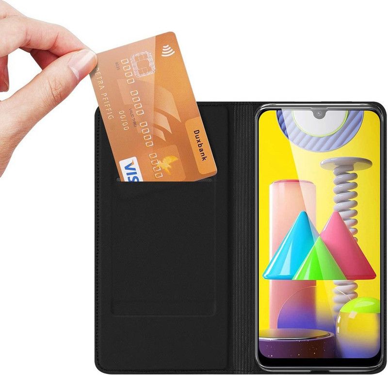 Elica Wallet Case Cover for Samsung Galaxy F41  (Black, Dual Protection, Pack of: 1)