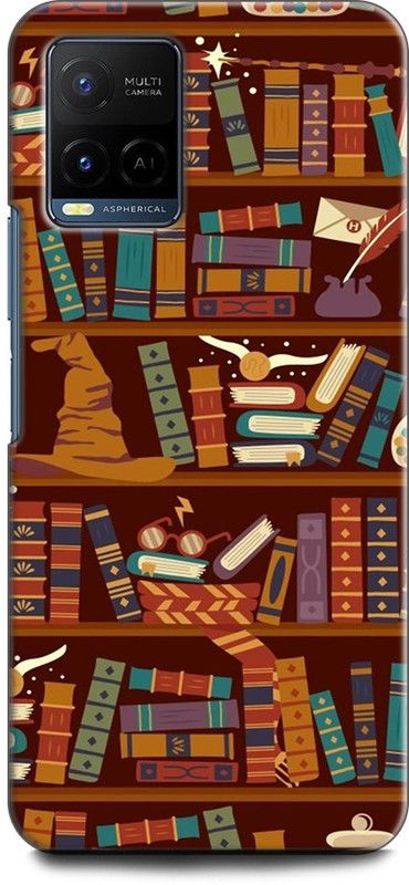 KEYCENT Back Cover for Vivo Y33T, V2146 HARRY POTTER, LIBRARY, BOOKS  (Multicolor, Shock Proof, Pack of: 1)