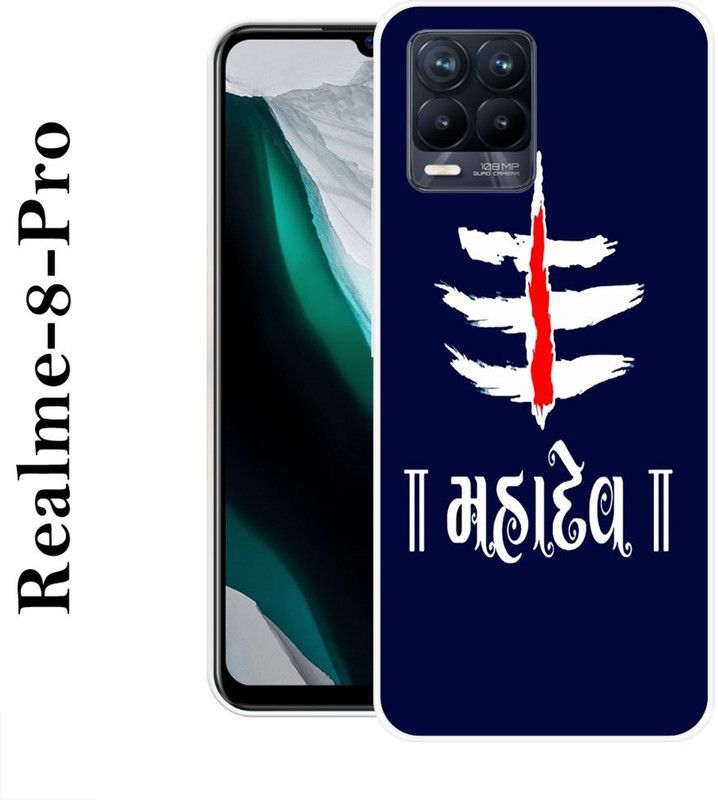 VITARO Back Cover for Realme 8 Pro  (Blue, White, Grip Case, Silicon)