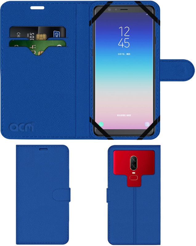 ACM Flip Cover for Samsung Galaxy A8 Star  (Blue, Cases with Holder, Pack of: 1)