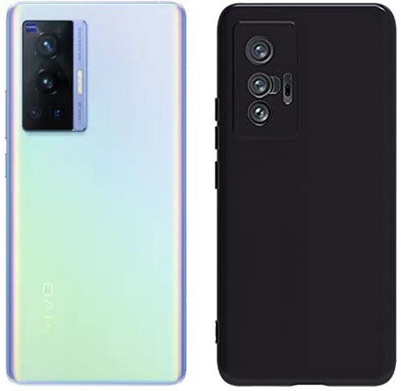 VIGHNAD Back Cover for Vivo X70 Pro  (Black, Flexible, Pack of: 1)