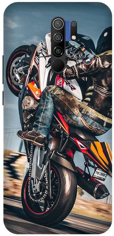 URCHIN Back Cover for Redmi 9 prime Bike, Superbike, BMW, bmw, Stunt, Race  (Multicolor, Shock Proof, Pack of: 1)