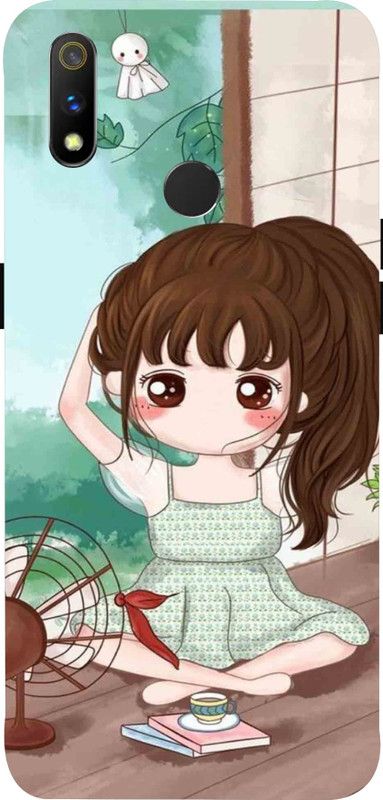 LIKELOOK Back Cover for Realme 3Pro, ( Cute Girl, Angle )  (Multicolor, Shock Proof, Pack of: 1)
