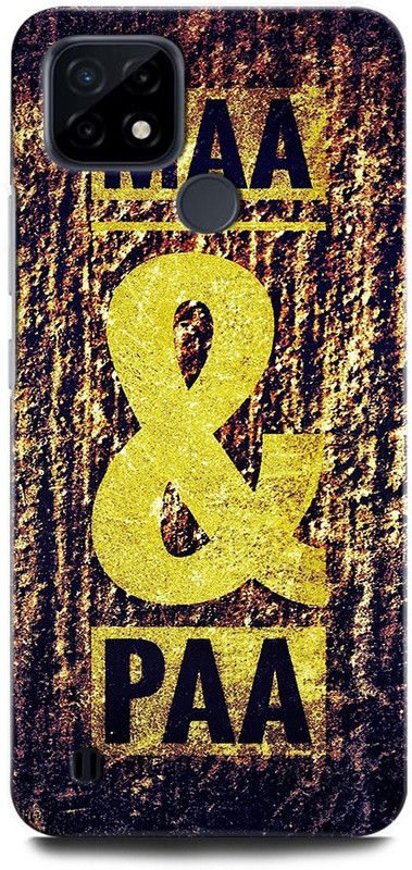 ORBIQE Back Cover for Realme C25Y RMX3265 MAA PAA, LOVE YOU MAA, LOVE YOU BABA, FAMILY LOVE  (Multicolor, Hard Case, Pack of: 1)